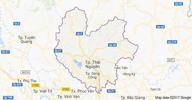 bản đồ tỉnh Thái Nguyên